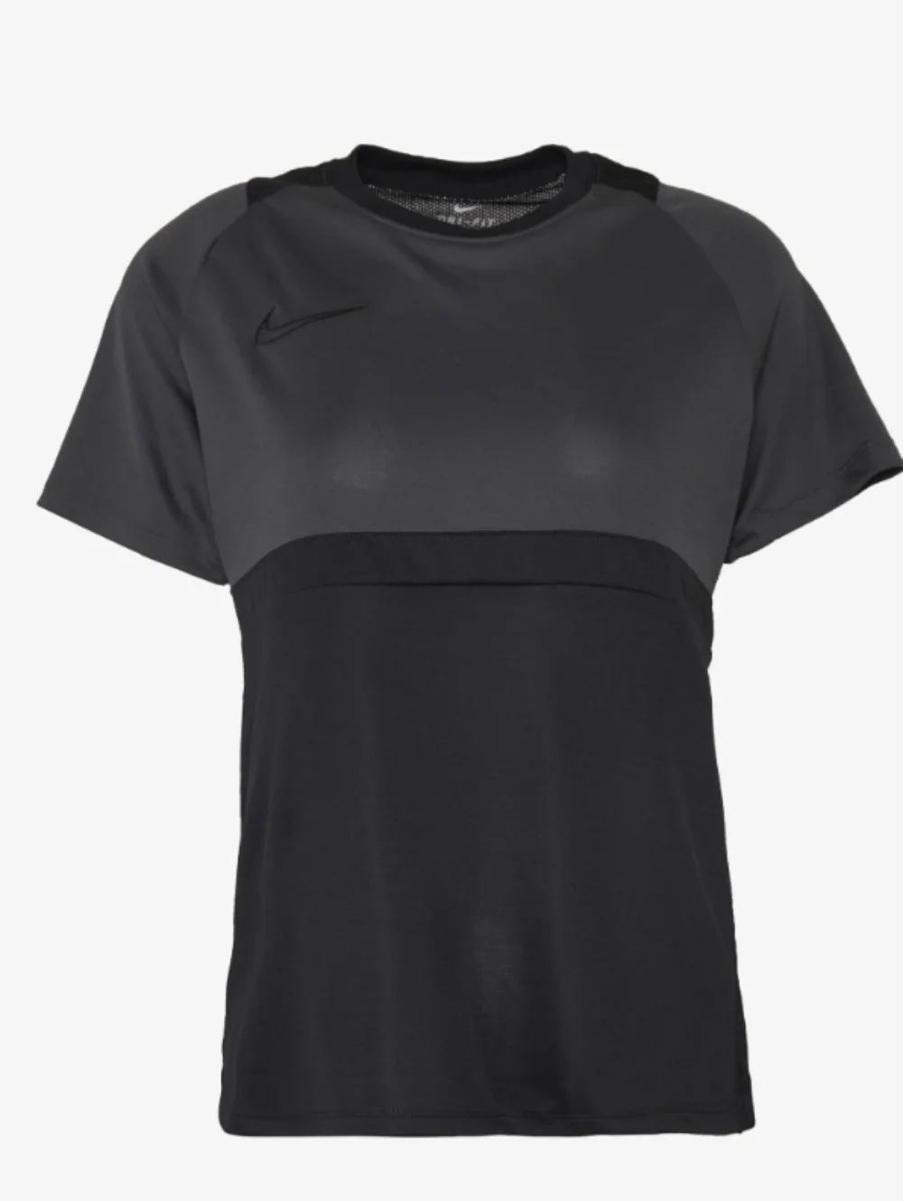 Nike Women's Two-Tone Black and Gray Academy Top